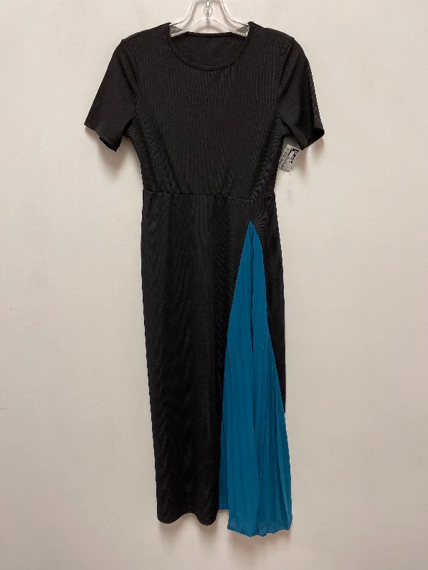 Dress Casual Midi By Clothes Mentor In Black & Blue, Size: S