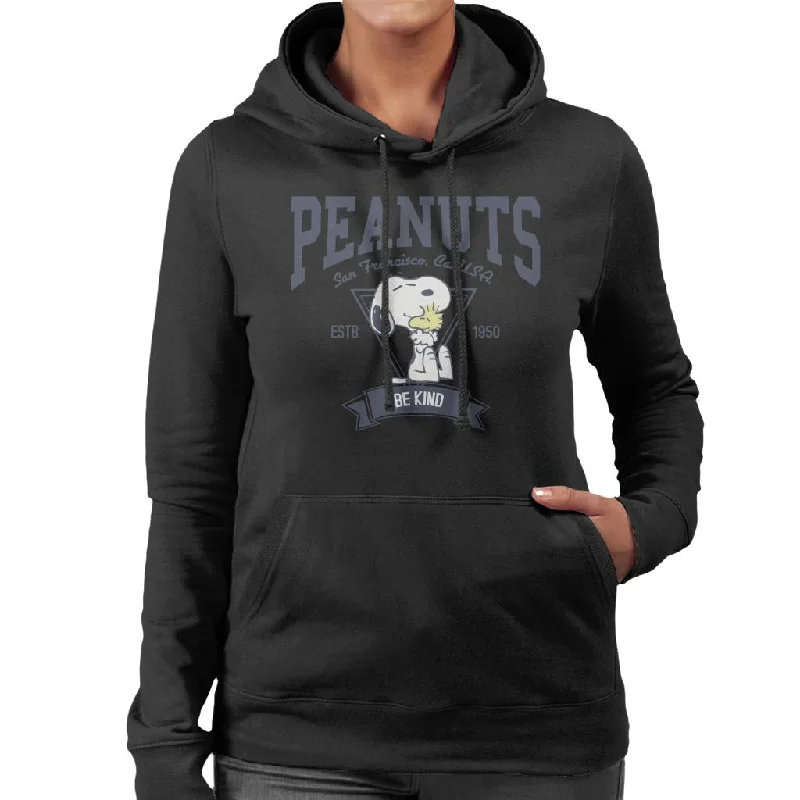 Peanuts Snoopy And Woodstock San Francisco Be Kind Women's Hooded Sweatshirt