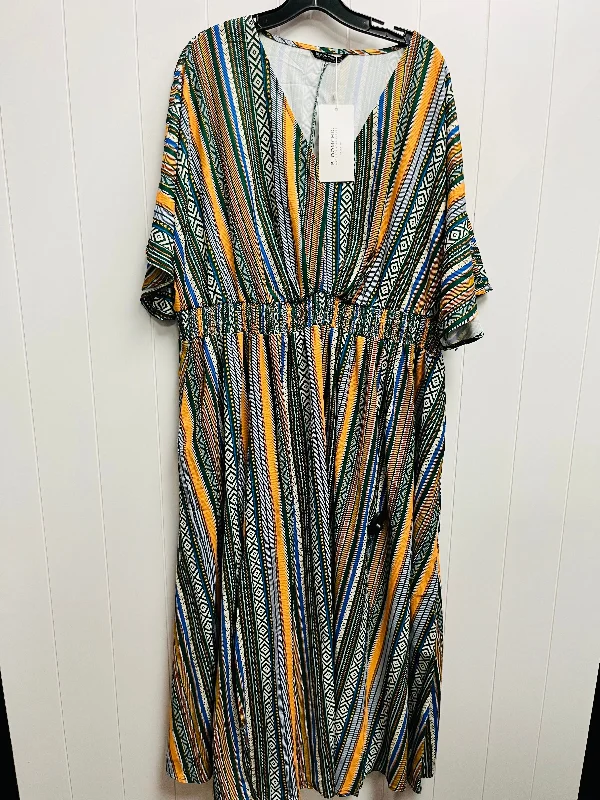 Dress Casual Maxi By Clothes Mentor In Blue & Green, Size: 22