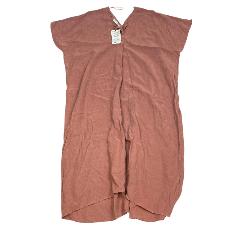 Dress Casual Midi By Zara In Pink, Size: L