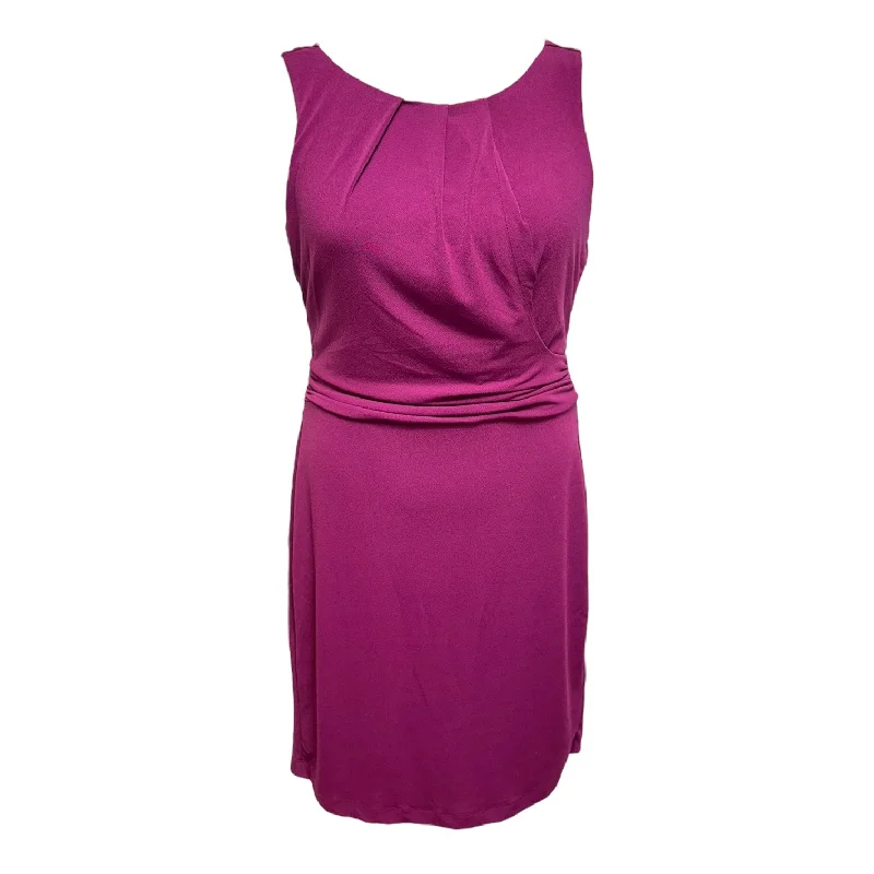 Dress Casual Midi By Ann Taylor In Purple, Size: M