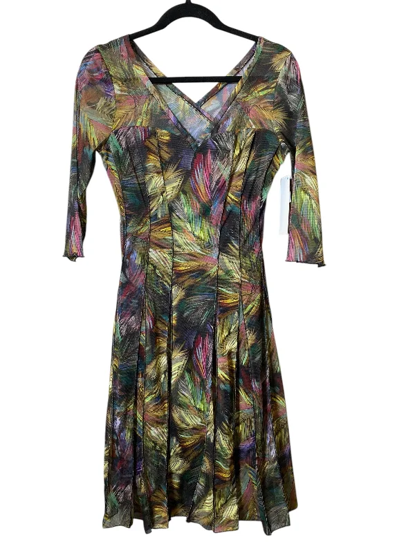 Dress Casual Midi By Cmc In Multi-colored, Size: S