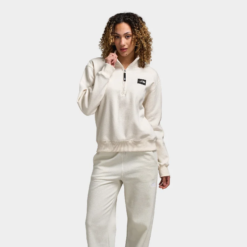 The North Face Women's Box Half Dome Quarter Zip / White