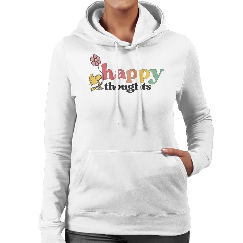 Peanuts Woodstock Flower Happy Thoughts Women's Hooded Sweatshirt