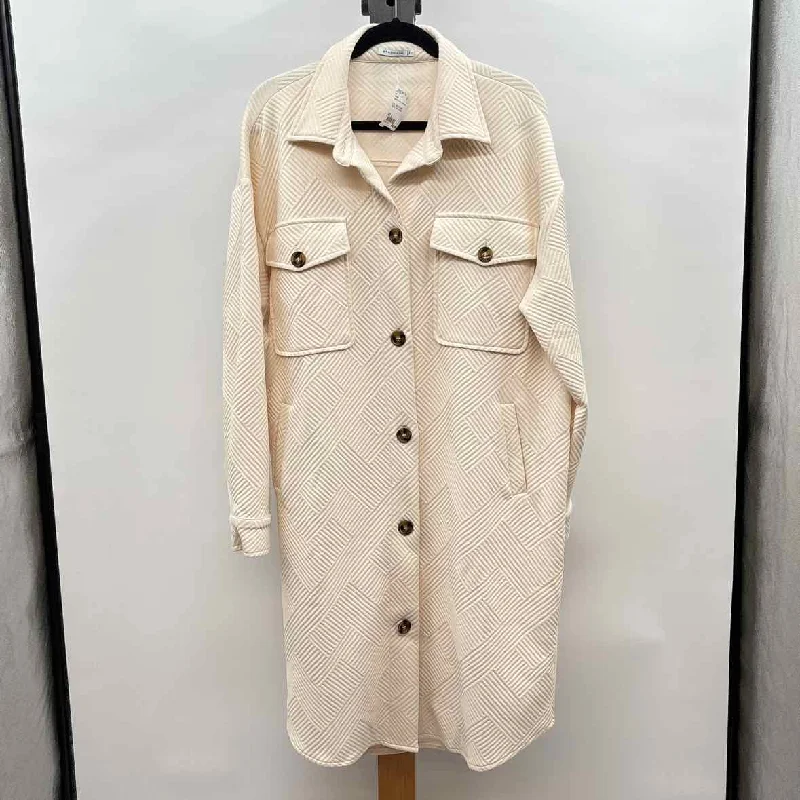 Staccato Women's Size L Ivory Textured Coat