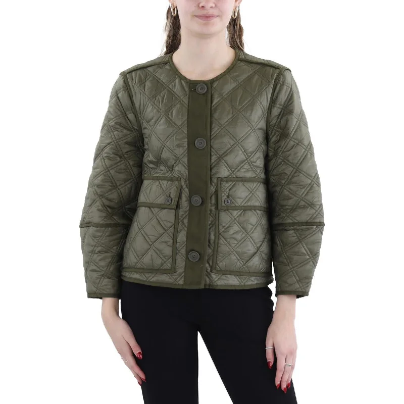 Womens Reversible Outerwear Quilted Coat