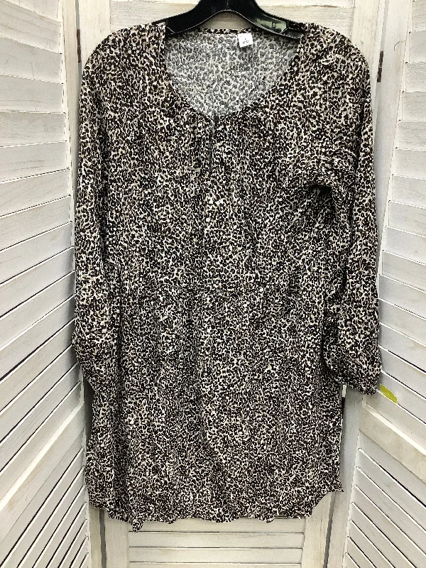 Dress Casual Midi By Old Navy In Leopard Print, Size: S