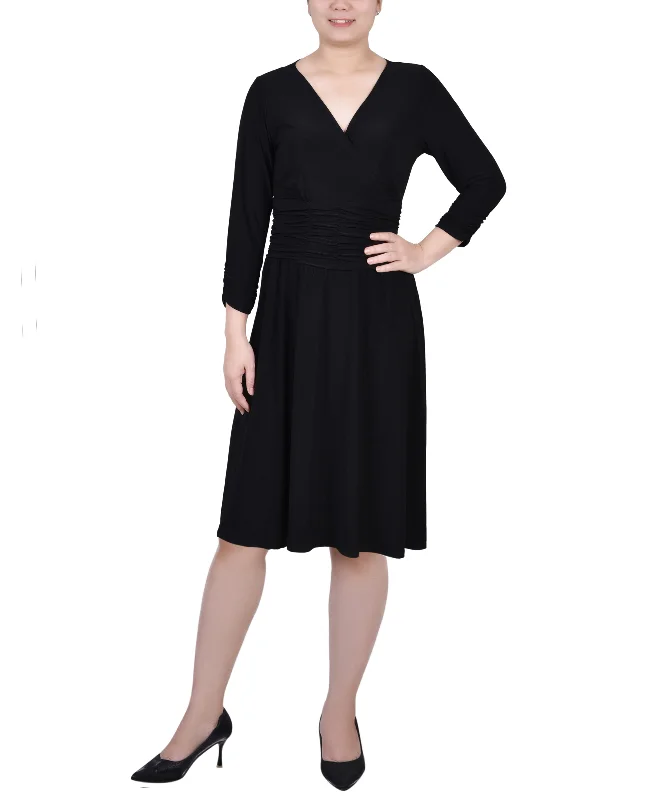 Ruched A-Line Dress