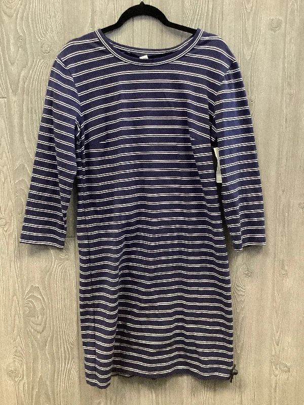 Dress Casual Midi By Old Navy In Striped Pattern, Size: L