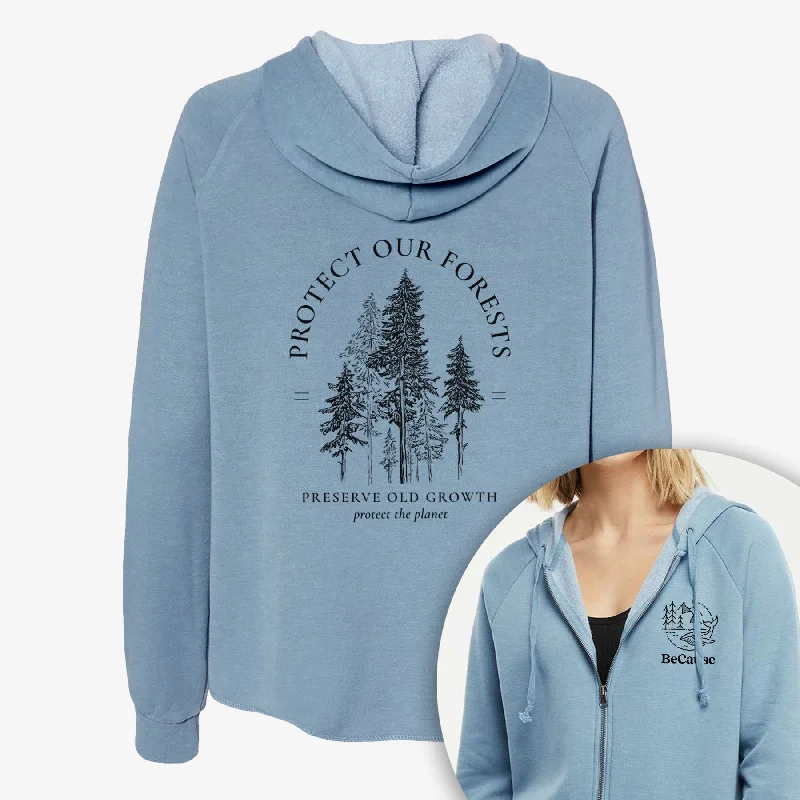 Protect our Forests - Preserve Old Growth - Women's Cali Wave Zip-Up Sweatshirt