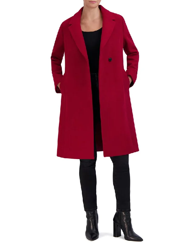 Cole Haan Slick Wool-Blend Asymmetric Coat