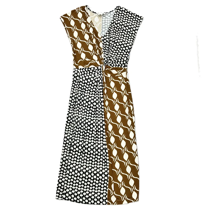 Dress Casual Midi By Corey Lynn Calter In Black & White, Size: L