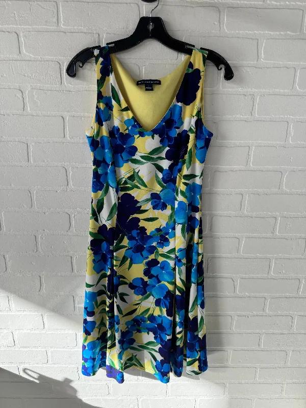 Dress Work By American Living In Blue & Yellow, Size: S