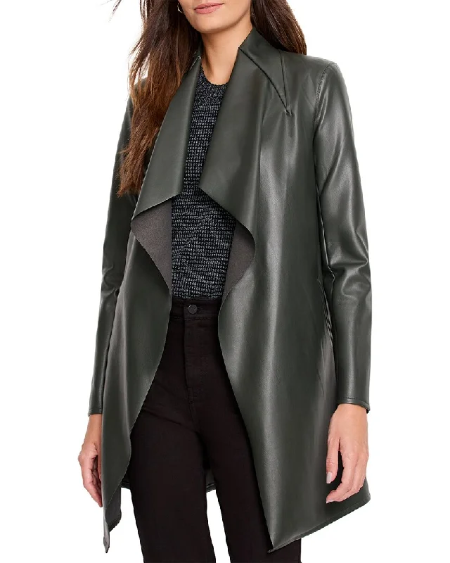 Nic+Zoe Faux Leather Lounge Around Jacket