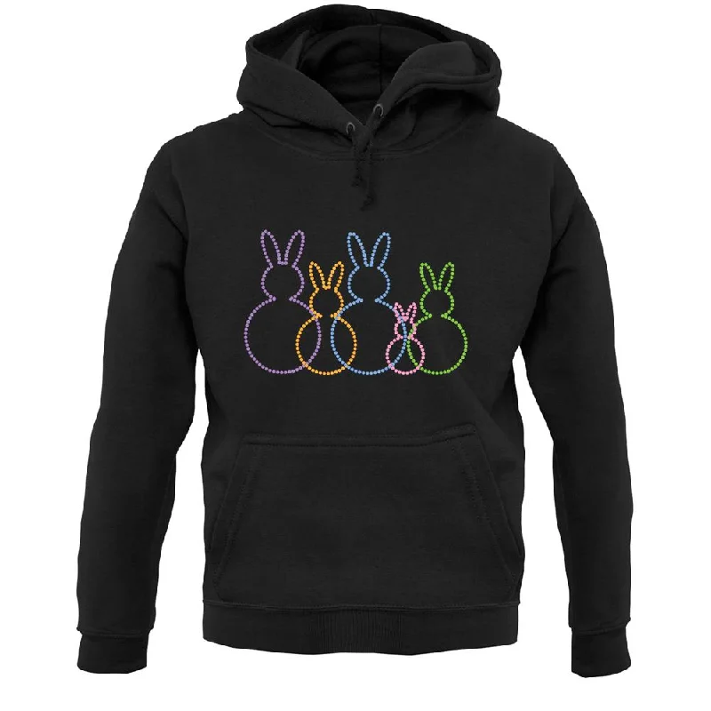 Bunny Family Outline Unisex Hoodie