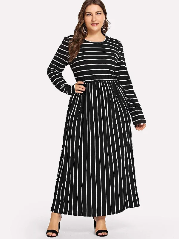 Plus Striped Dress