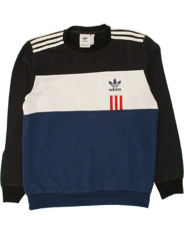 ADIDAS Mens Sweatshirt Jumper Medium Multicoloured Colourblock Cotton