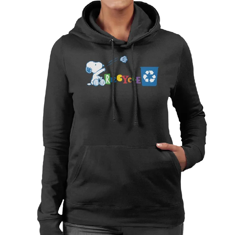 Peanuts Snoopy Recycle Women's Hooded Sweatshirt