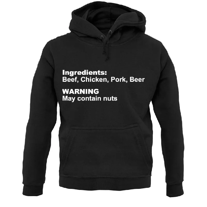 Human Ingredients May Contain Nuts Unisex Hoodie