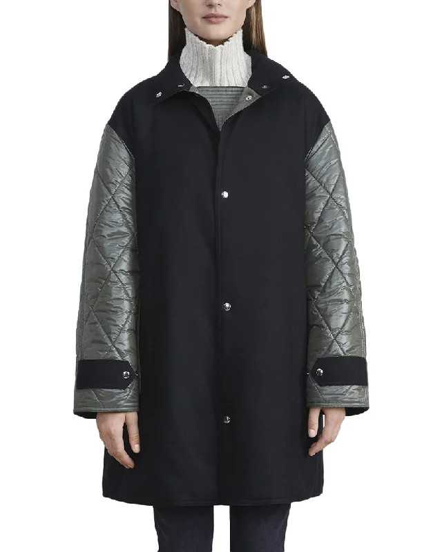 Lafayette 148 New York Reversible Quilted Down Filled Wool-Blend Coat