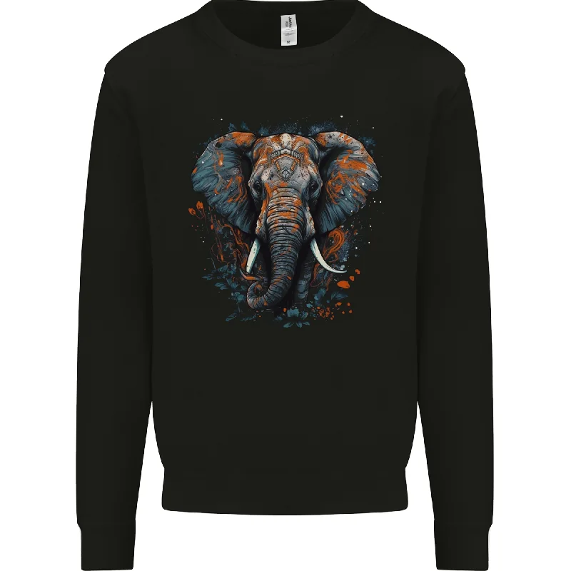 Abstract Elephant Mens Sweatshirt Jumper