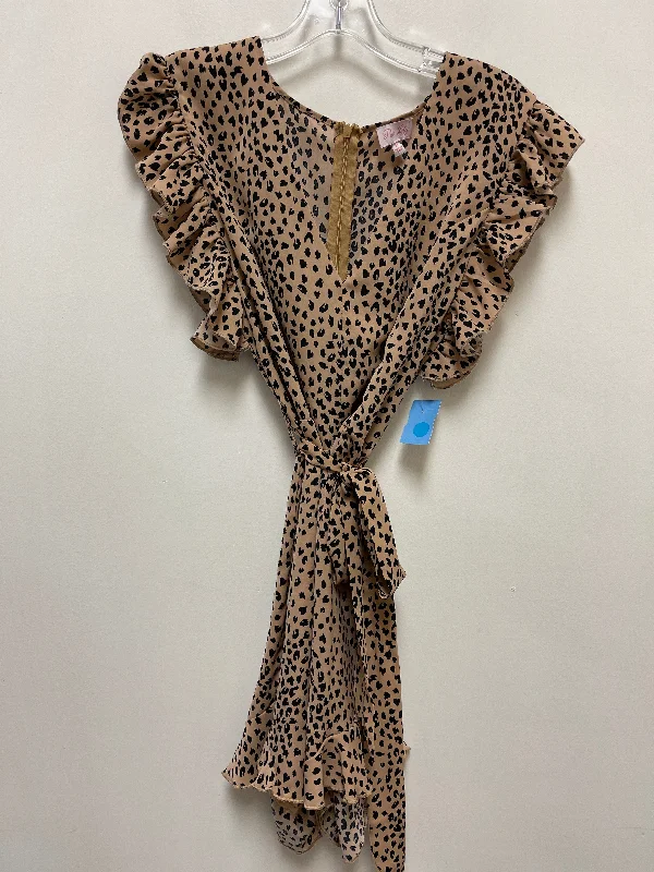 Dress Casual Short By Pink Lily In Animal Print, Size: M