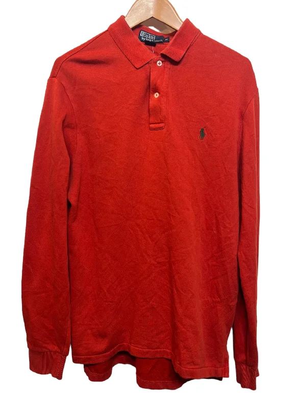 Ralph Lauren Orange Long Sleeve Polo (Size L)