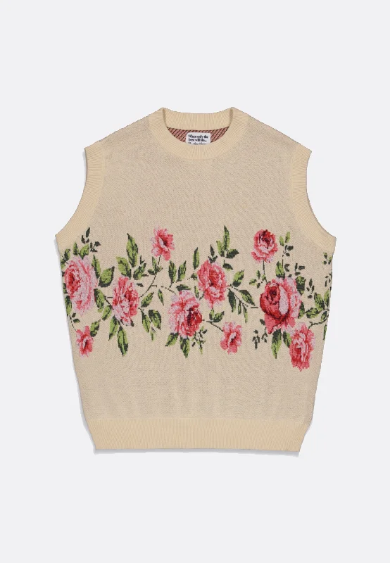 Flower Vest - Cream