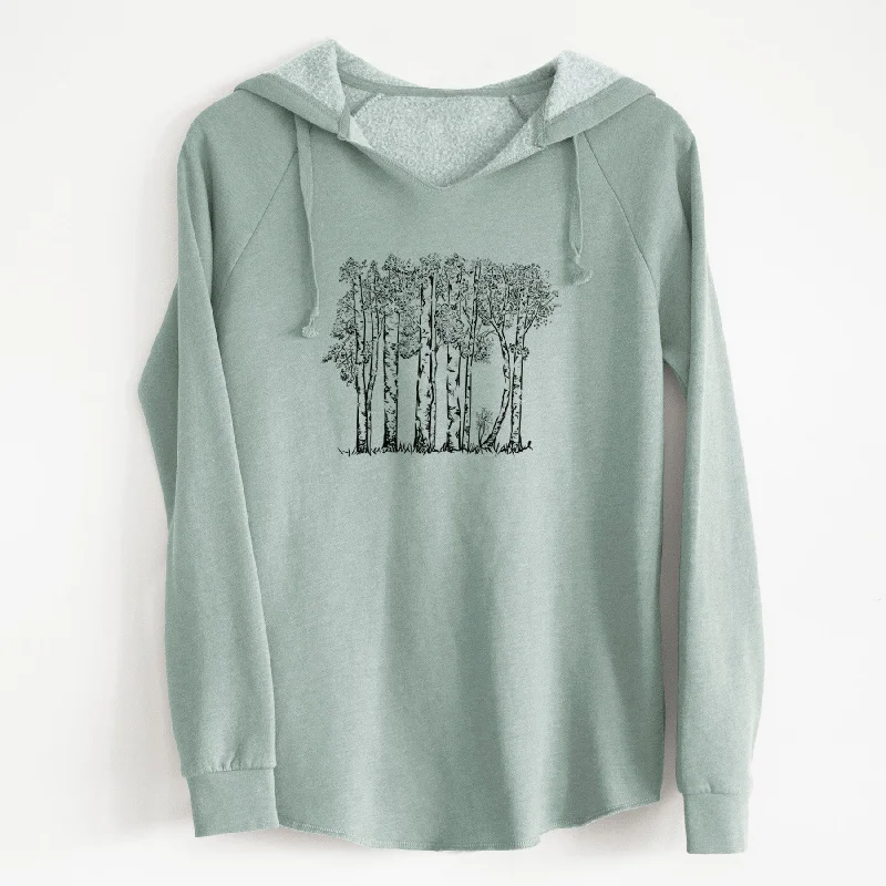 Quaking Aspens - Populus tremuloides - Cali Wave Hooded Sweatshirt