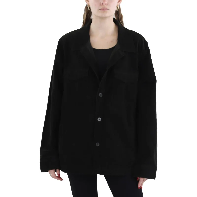 Womens Corduroy Ribbed Shirt Jacket