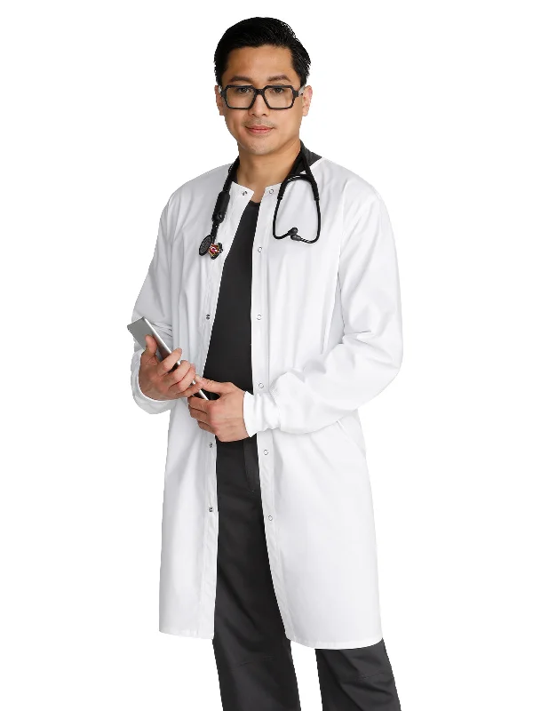 Unisex Pocketless 40" Full-Length Snap Front Lab Coat