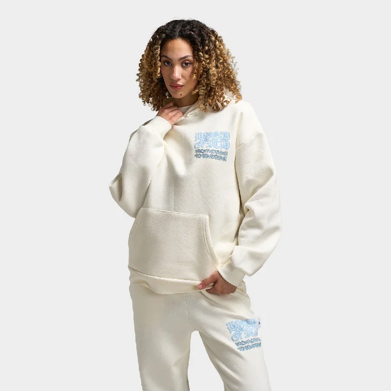 Hoodrich Women's Jewel Oversized Hoodie Blanc De Blanc / Clear Sky