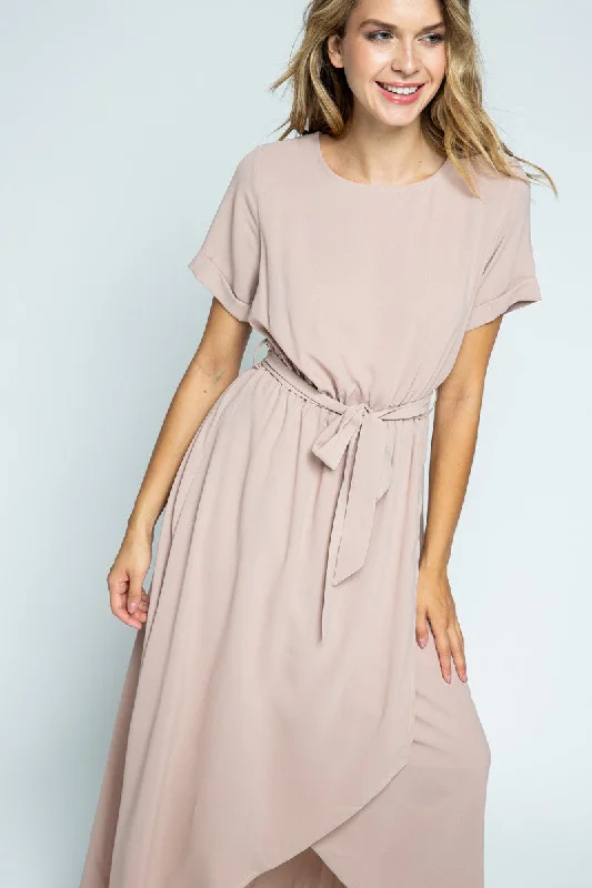 Caroline Maxi Dress in Taupe