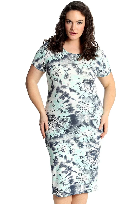 Abstract Print Bodycon Dress