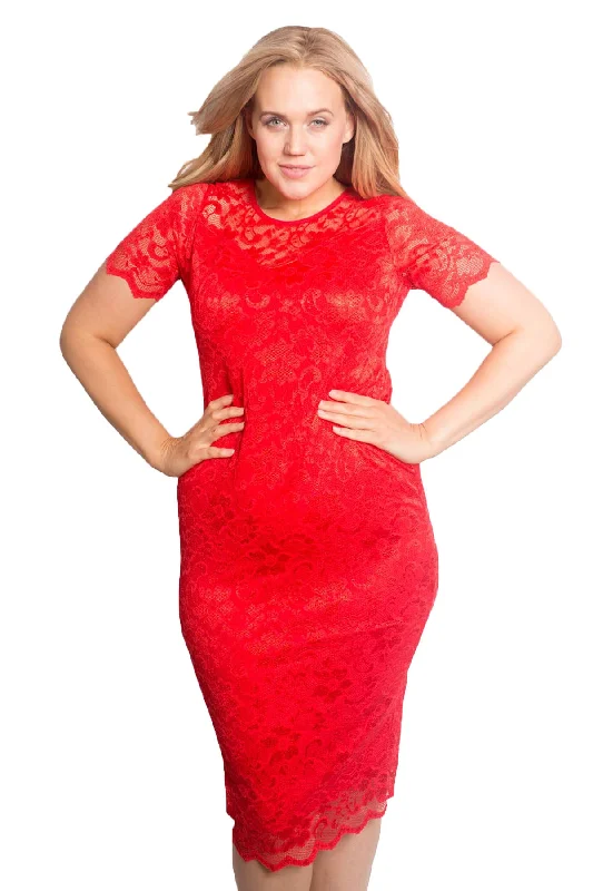 Floral Lace Bodycon Dress