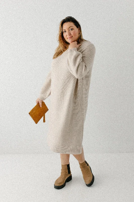 'Paige' Sweater Dress in Oatmeal FINAL SALE