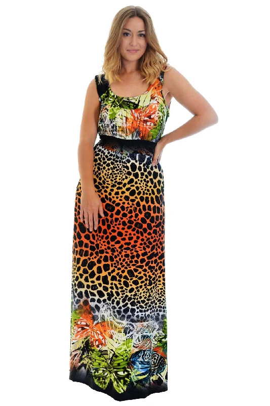 Animal Butterfly Maxi Dress