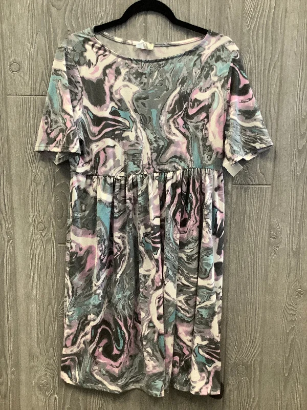 Dress Casual Midi By Clothes Mentor In Tie Dye Print, Size: L