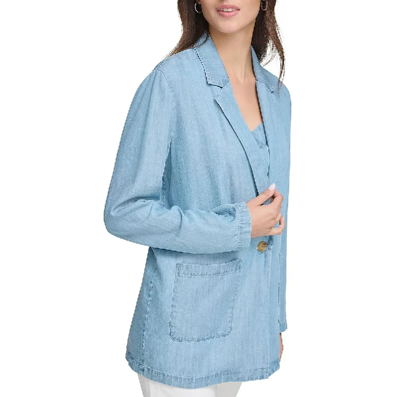 Womens Wear to work Notch One-Button Blazer