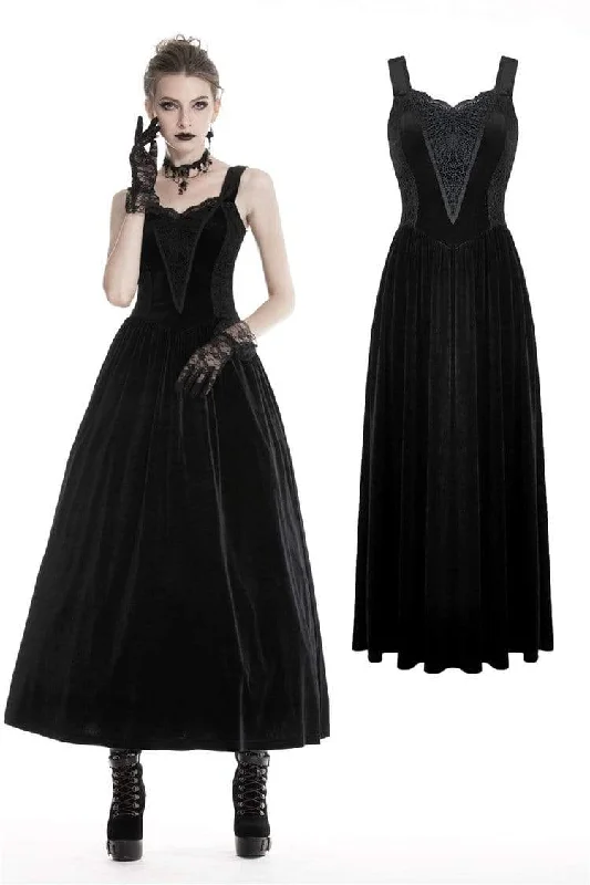 Women's Gothic Lace-up Maxi Strap Dresses