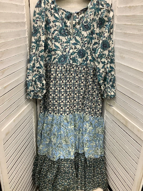 Dress Casual Maxi By Zara In Floral Print, Size: Xl