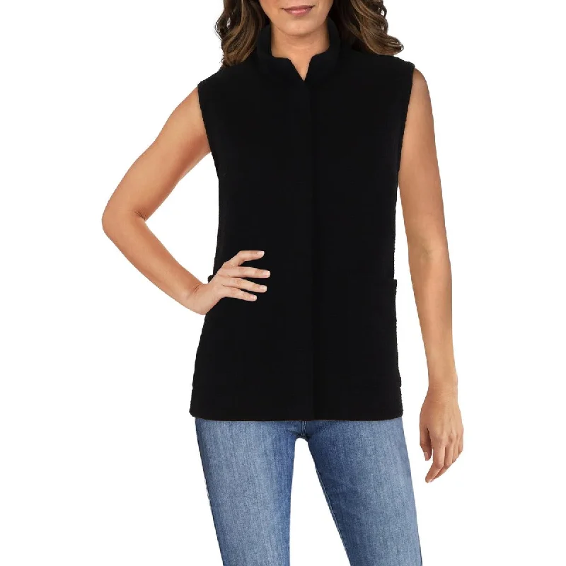 Womens Organic Cotton Blend Textured Casual Vest