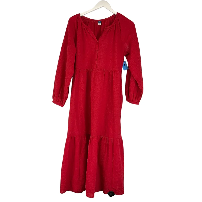 Dress Casual Maxi By Old Navy In Red, Size: M