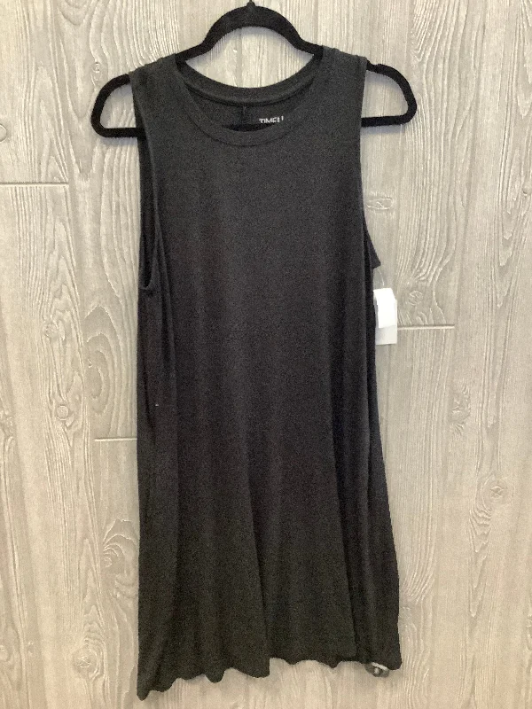 Dress Casual Midi By Time And Tru In Black, Size: L