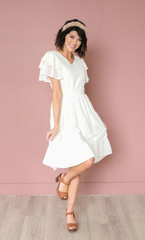 Elisa Swiss Dress in Cream