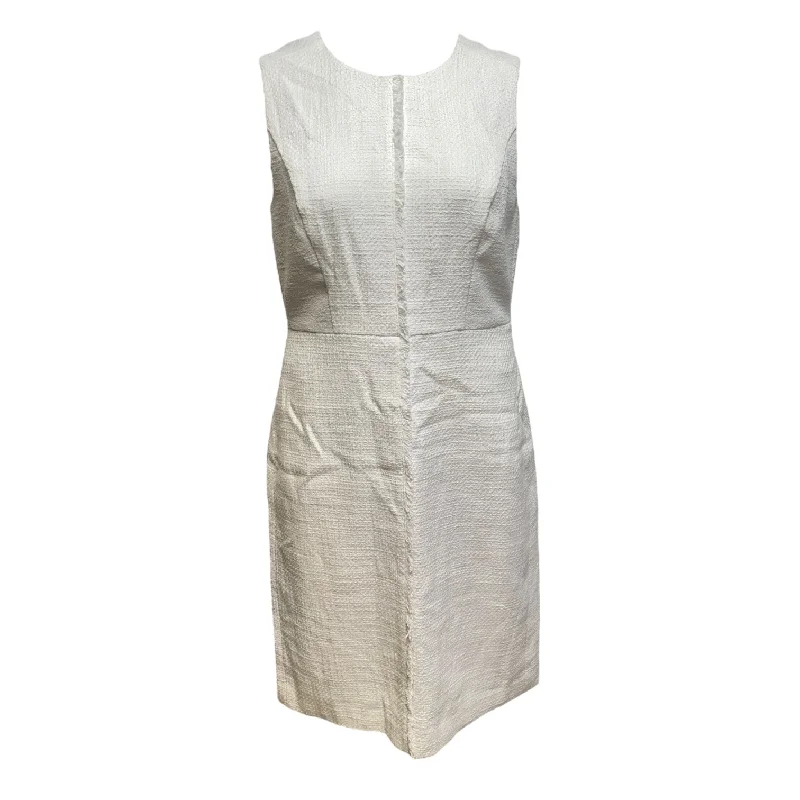 Dress Casual Midi By Ann Taylor In Cream, Size: 8